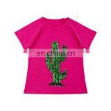 Short Sleeve Sequin Pineapple White Raglan Top and Pineapple Printed Bell Bottoms Wholesale Girl Boutique Clothing Set thumbnail-6