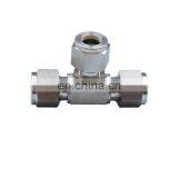 Leak-Free Compression Tee Compression Elbow Double Ferrule Compression Tube Fitting Reducing Union Tee thumbnail-6