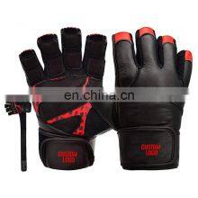 Gym Gloves Fitness Half-Finger Non-slip Dumbbells Mechanical Weightlifting Breathable Leather Fitness Glove thumbnail-1