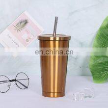 Heat Preservation Business Straight 304 Smart Tumbler Coffee Straw Cup Wine Stainless Steel thumbnail-2