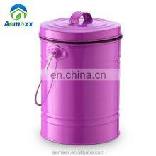Kitchen Using Compost Bin Garbage Collect Waste Bin 5L Metal Compost Bin With Filter thumbnail-4