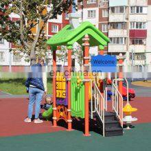Hot-selling Cheap Children Playhouse Plastic Outdoor Slide Playground With Swing for Sale thumbnail-3