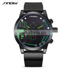SINOBI 9728 Men's Fashion&Casual Watches Quartz Movement Silicone Band Sport For Men Watch thumbnail-3