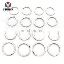 Promotional Flat Rings Custom Keychain Stainless Steel Plain Split Ring For Key Chain Holder thumbnail-2