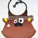 Cute Animal Printed Plain White Baby Bibs Wholesale thumbnail-2