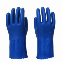 Chemical Resistant Long Cuff Anti Slip Sandy PVC Dipped Gloves