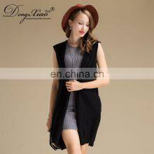 100% Cashmere Women's Sleeveless Hooded Cardigan Sweater Knitted Long Anti-Wrinkle Autumn High Street OEM Service Available thumbnail-5