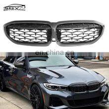 G20 Pre-Lci Carbon Fiber Front Kidney Diamnod Style Grille Front Grill For BMW 3 Series G20 G21 320i 330i M340i M340d thumbnail-2