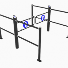 Factory Price Electronic Full Automatic Swing Barrier Metal Turnstile for Supermarket thumbnail-3