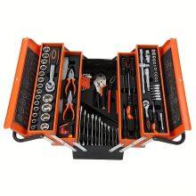 85-Piece Three-Layer Folding Toolbox, Multi-Function Hand Tool Set, Triple Stack Repair Kit for Home, Garage & Automotive Use thumbnail-2