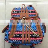 Flower Image Printed China School Bag Backpacks