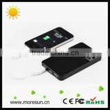 Hot selling patent portable solar panel battery charger 6v 6000mA dual outputs with flashlight