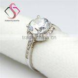 Round Brilliant Cut Moissanite 3CT 9.0mm Center 14k 18k White Yellow Gold Halo Diamond Engagement Ring thumbnail-3