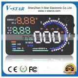 Car HUD With Head Up Display Vehicle-mounted Security System With OBD2 Interface Overspeed Warning Fuel Consumption