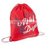 Plain Drawstring Backpack With Side Zipper, Cool Backpack thumbnail-4