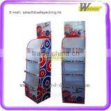 Supermarket Promotion Cardboard Floor Display Paper Shelf Stand