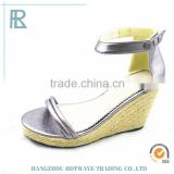 Unique Design Hot Sale TPR Sole woman wedge sandals 2015