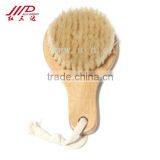 Wooden handle bath cleaning brush with pig hair