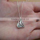 Latest Party Jewelry Little Dainty Necklace Silver Campfire Necklace 2015 thumbnail-2