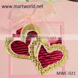 best price handmade heart shape romantic wedding invitation card for wholesale, OEM greeting card design (MWC-021)