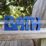 Color Wood BATH Sign Shelf Sitter Word Art