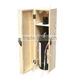 Luxury Packaging Pine 2 Bottle Wooden Wine Box thumbnail-2
