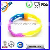 Fashion Unisex Wristband Multi Color Blank Silicone Bracelets thumbnail-3