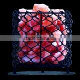 Round Shape Iron Basket Salt Lamp