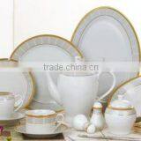 47pcs Gold Decor Porcelain Dinnerware Sets