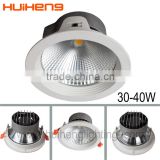Wholesale own brand aluminum recessed 30w large angle high transmittance led cob downlight