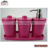 2015 New Design Nice Elegant 4 Pieces Red Melamine Bathroom Set