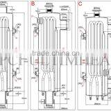 9SU431 Standard Liquid Heaters, 88mm Diameter, Length 313mm, Hairpin Tubular Heaters thumbnail-2