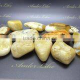 Polished Natural Baltic White Amber Stones, Amber Raw Stone White Color thumbnail-1
