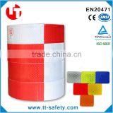 customized print white red car warning reflective sticker tape for road traffic safety