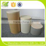 Biodegradable Cardboard Cylinder Box With Wooden Lid