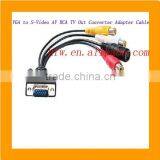 Hot!!!!!!! 4 Pin S-video tv to Rca av Cable Converter Adapter