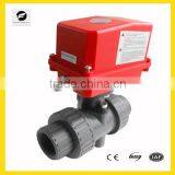 Two-way Electric Water Ball Valve 220V/50HZ UPVC PVC 1.6MPA Signal Feedback