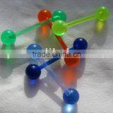 Body Piercing Jewelry->UV Flexible Tongue Ring