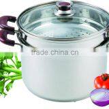 AH3598 3PCS STAINLESS STEEL 201 2LAYER BOILER ( STEAMER SET ) thumbnail-2