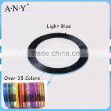 ANY Nail Beauty Curing Decorative Sticker 24M Long Light Blue Plastic Nail Tape DIY thumbnail-1