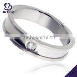 2015 cheap price jewelry 316l stainless steel changeable stone ring