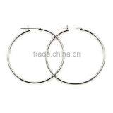 High Polish Hollow Tube Hoop Earrings - 1-9/16" x 1/16" Manufacturer & Factory & Supplier