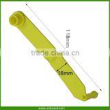 118*18mm Yellow Animal Sheep Goat Ear Tag With Laser Printing Number Most Popular