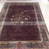 handmade silk persian carpet floral design iranian silk carpet wholesale cheap price silk rugs