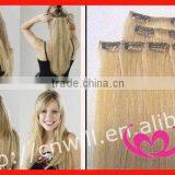 Pretty White 22 Inch Human Hair Clip In Hair Extensions 120g 13pcs Clips Full Head