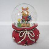 45mm Snow Global Water Ball With Resin Base and Reindeer Inside thumbnail-1
