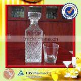 hot selling 800ml square glass liquor decanter