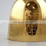 Egyptain Engraved 24k Gold Quartz Crystal Singing Bowls With Handle thumbnail-5