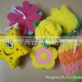 Colorful and Flowers Shaped Bath Sponge