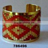 Indian Handmade Metal Brass Fashion Bangle Bracelet Weaved thumbnail-2